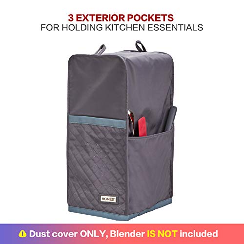 HOMEST Quilted Blender Dust Cover with Accessory Pocket Compatible with