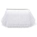 Juvale White Polyester Fringe Tassel Lace Trim, 6 inches x 49 Feet
