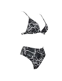 Bañador para dama con estampado de animales, cintura alta, bikini, conjunto con parte inferior de tanga