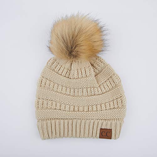 CC Exclusives Solid Ribbed Beanie with Pom Be Spoken