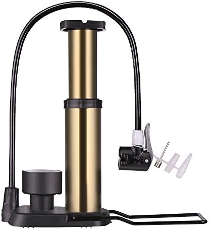 iFeng Bike Floor Pump, Bicycle Pump with Gauge, Foot Activated Air Pump Compatible with Presta and Schrader Valve for Bike Motorcycle Balls
