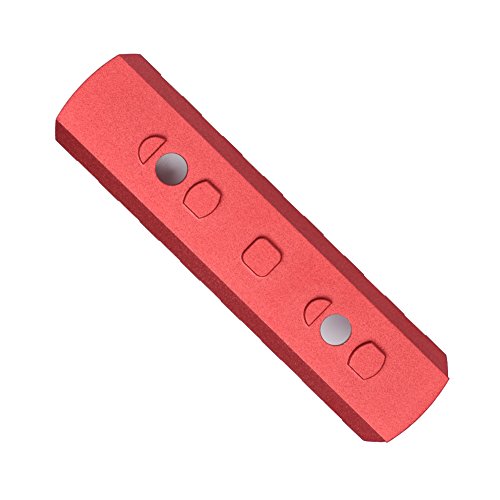 TuFok Low Profile M-Lok Rail Section - Mlok Picatinny Rail Adapter Mount Attachment (7-Slot Aluminum Red)