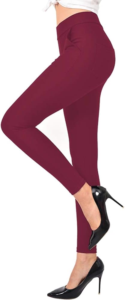 Ginasy Dress Pants for Women Stretch Pull-on Pants Ease into Comfort Office Ponte Pants