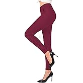 Ginasy Dress Pants for Women Business Casual Stretch Pull On Work Office Dressy Leggings Skinny Trousers with Pockets