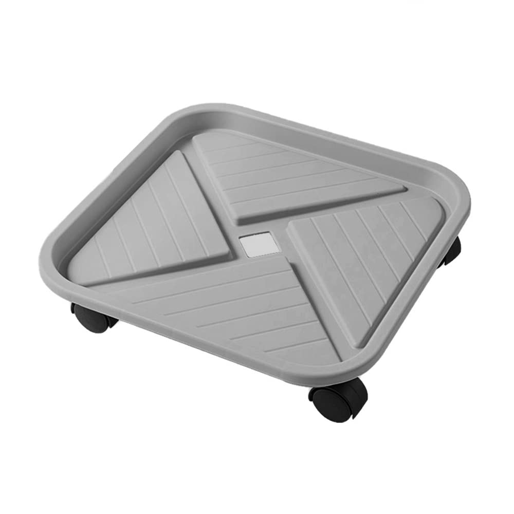 CENPEK Plant Pallet Caddy, Plant Pot Stand with Wheels, Movable Square Flower Pot Rack, Planter Trolley, for Indoor Outdoor Home Garden