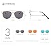 VIVIENFANG Technologic Crossbar Mirrored Aviator Sunglasses Flat Lens Cateye Shades 86472C Silver Mirrors