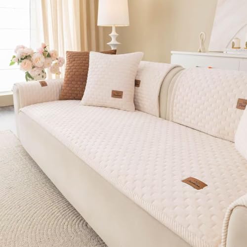 Aucrovee Washable Velvet Dog Couch Cover