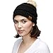 C.C Hatsandscarf Exclusives Unisex Ombre Ribbed Confetti Knit Beanie with POM (HAT-43) - One Size, Black