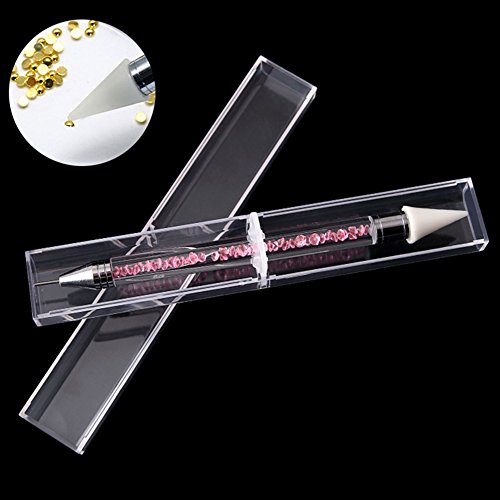 Yiwa Nail Art Tools DIY Diamond Painting Pen Double-end Diamond Pen Holder Phone Cosmetic Tool(pink) - Thumbnail 4