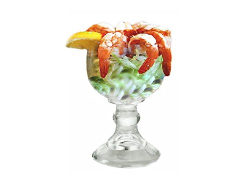 CHEFCAPTAIN MARGARITA GLASS SCHOONER- 21.5 OZ SET OF 4 EXTRA LARGE GOBLET WITH CLIPS ZERO LEAD CRYSTAL STYLE SHRIMP COCKTAIL, CORONARITAS, MARGARITAS SET OF 4 WITH 4 COLOR CLIPS