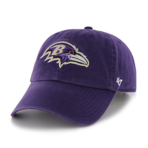 NFL Baltimore Ravens '47 Brand Clean Up Adjustable Hat, Purple, One Size