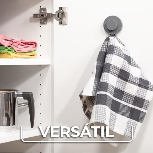 Juego de 3 ganchos adhesivos – Ganchos autoadhesivos y fuertes hasta 3 kg – Gancho de pared versátil autoadhesivo para baño, cocina y hogar – Fácil instalación sin taladrar