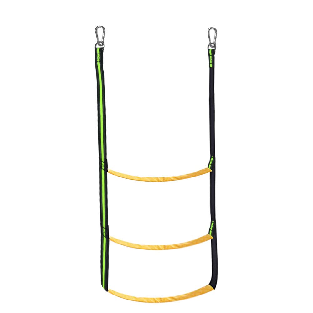 VOANZO 3 Step rope ladder portable folding auxiliary rope ladder for Motorboat Canoeing Sailboat Outdoor Climbing Ladders