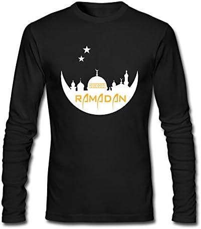 Custom Black Adult O-Neck Masculine Ramadan Sports Long Sleeves Shirts Size XXL