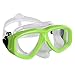 Snorkel Mask Set - KIDS Snorkeling Gear - Double Lens Diving Mask & Snorkel w/ Dry Top, Lower Purge Valve, Perfect for Diving, Snorkeling, Swimming -Ivation,Green
