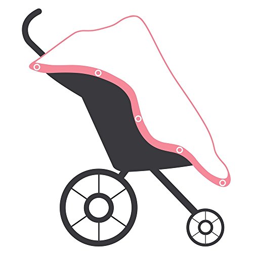 Sunsnapz UPF 50+ Sun & Wind Protection Cotton Baby Blanket with Snaps • Multi-Function Blanket • Stroller Blanket • Car Seat Cover • Swaddle • Nursing Cover • Privacy • Made in USA! (White/Coral) - Thumbnail 3