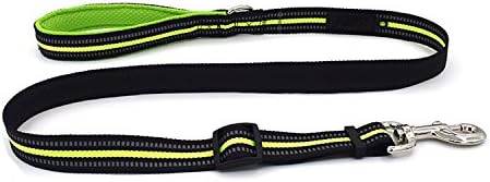 QiTeng Durable Soft &amp; Breathable Dog Leash Reflective Material Nylon Padded Handle Greater Control Safety Training