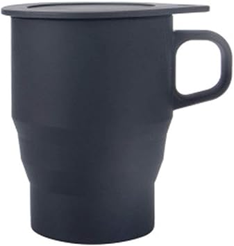 Amazon Co Jp シリコンマグ折りたたみカップポータブルコーヒーカップ伸縮式ハンディカップ小さなティーカップストロー付きコールドドリンクカップ300ml スポーツ アウトドア