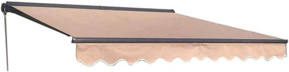 Patio Lawn Garden Awnings Horeto Com 12x10 Ft Powered Exterior Sunshade Canopy Aleko Motorized Retractable Half Cassette Patio Awning Blue