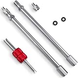 6 Inch Dually Valve Stem Extenders - 2 Pack - Easy Install, Heavy Duty, Straight Metal Dual Wheel Valve Stem Extensions for RV Tires, Truck, Motorhome, Coach, Pickup, Ram 3500, Trailer, OEM Grade