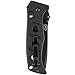 Benchmade - Adamas 275 Drop Point Blade Knife, Made in the USA (Serrated Edge/Black Handle)