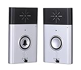 Wireless Intercom Doorbell and Wireless Chime Voice Doorbell and Two-Way Portable Walkie-talkie Operating at Over 600 feet Include 1 Receiver and 1 Push Button for Home and Offfice Silver Napok