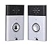 Wireless Intercom Doorbell and Wireless Chime Voice Doorbell and Two-Way Portable Walkie-talkie Operating at Over 600 feet Include 1 Receiver and 1 Push Button for Home and Offfice Silver Napok