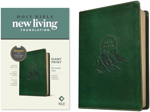 NLT Giant Print Bible, Filament Enabled (LeatherLike, Cranberry