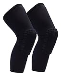 AIYUE1 Pair Basketball Honeycomb Knee Pads Protector Leg Sleeve Kneepad Padded Support Knee Brace Guards for Boys Girls Adult