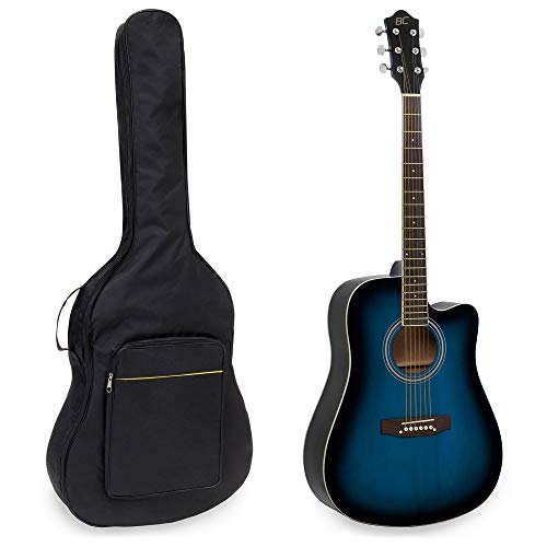 image for Best Choice Products 41in Full Size Beginner Acoustic Cutaway Guitar S
