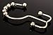 THE DOUBLE HOOK Premium Quality Double Shower Curtain Hooks, 100% Rustproof BRUSHED Nickel 304 Grade Stainless Steel Durable Rollers, Smooth Gliding, Time Saving Design, Easy-To-Install, 12 piece set