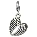 SilberDream Charm angel wings blackened 925 Sterling Silver Pendant Lobster Clasp FC824