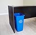 Mountain Tech Eco Solutions 41 Quart Blue Plastic Indoor Recycling Trash Can with New Designed Recycle Symbols On All 4 Sides for Easy Viewing