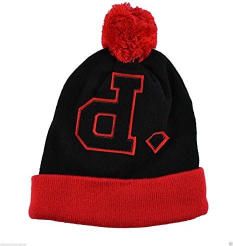 Supply Co UN-POLO POM Red Black One Size Cap Knit Beanie