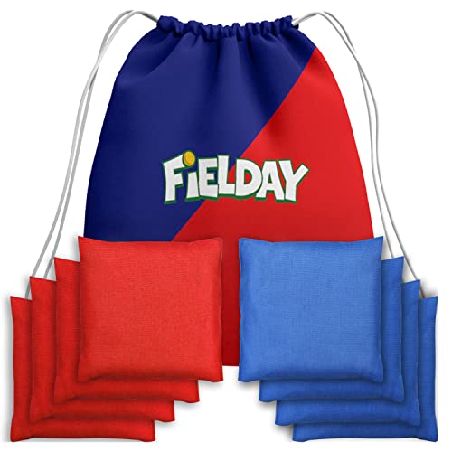 JOYIN 9 Pcs Bean Bags for Cornhole (6” x 6”), 8 Weather Protection Cornhole Bags Set, Durable Fabric Cornhole Bean Bags