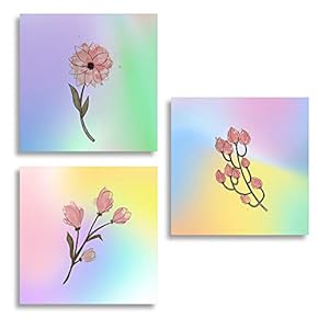 3 Piece Canvas Wall Art - Colorful Quotes - Modern Home Art Stretched and Framed Ready to Hang - 12"x12"x3 Panels