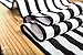 Letjolt Classical Black and White Striped Table Runner for Wedding Thanksgiving Decorations Black and White Runner for Table Cotton Fabric Table Top Decoration, 12
