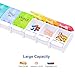 Pill Organizer, Weekly 7 Day AM PM Pill box, Travel Large Daily Pill Cases with Easy Push Button Design for Vitamins/ Fish Oil/ Capsules/ Supplements