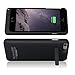 YHhao Charger case, 5000mAh Portable Protective Charger Case for iPhone 6 Plus/6s Plus, 5.5' iPhone 6 Plus /6S Plus Charger Case with Kick Stand Slim Fit Slider Design (no cable included) - Black