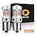 OXILAM BA15S 7506 1156 LED Turn Signal Light Bulb with Build-in Load Resistor CANBUS Error Free 2200K Amber Yellow 2800LM for 1156A 1003 1141 P21W Bulb Replacement (2PCS)