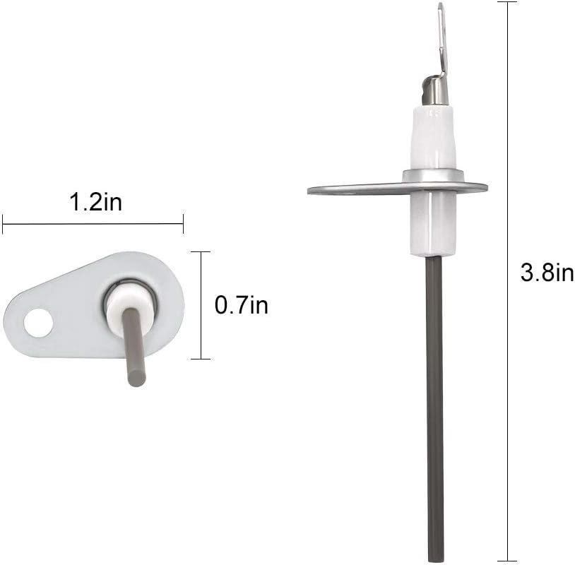 AMI PARTS 0130F00010 Furnace Flame Sensor replace B1172606 B11726-06 20488501 ACS90453BXA P1257001F P1257007F ACS90703BXA P1257002F P1257008F (2 Pack) - - 