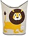 3 Sprouts Baby Laundry Basket for Nursery - Hamper with Handles/Lid, Large Storage Basket, Toy Bin, Room Decor - Kids Hamper, Baby Clothes Storage Organizer, Lion