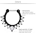 SCERRING 6PCS 16G Stainless Steel Hinged Seamless Septum Hoop Nose Ring Horseshoe Rings Cartilage Daith Tragus Clicker Retainer Body Piercing Jewelry Clear CZ Black
