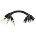 3x Great Value Tech Headphone Audio Adapter/Cable with Jack Cover for LifeProof iPhone 6+ NUUD/iPhone 6 FRE, NUUD/iPhone 6s FRE Cases (Black)