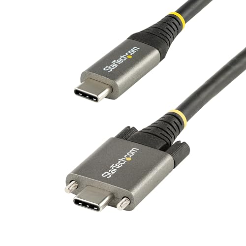 StarTech 50cm/20in Side Screw Locking USB-C Cable, USB 10Gbps, 100W PD