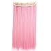 Stepupgirl Hair Extension 23 Inch Straight Synthetic Full Head Clip in Hairpiece Wig (Pink)