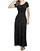 Meaneor Women's Stonewashed Rayon Embroidered Dress Calliope Corset Style Dress Black L