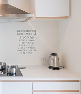 The Vinyl Design Company Common Cooking Measurements Vinyl Art
