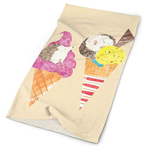 Hedgehogs Ice Cream Original Headband with Multi-Function Sports and Leisure Headwear UV Protection Sports Neck, Sweat-Absorbent Microfiber Running, Yoga, Hiking