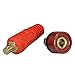 RIVERWELD TIG Welding Cable Panel Connector Plug & Socket Set DKJ35-50 & DKZ35-50 315Amp Dinse-Style Quick Fitting With Red Color 2pcs